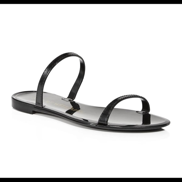 Stuart Weitzman Sawyer Slide Sandal in Black size 6B - Picture 3 of 8